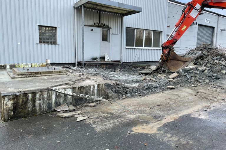 Abbruch einer vorhandenen Bodenplatte